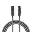 Balansoitu Audiojohto | XLR 3-Pin uros | XLR 3-Pin naaras | Niklattu | 20.0 m | Pyöreä | PVC | Tummanharmaa | Pakkaus - Audiokaapelit - 5412810295678 - 1