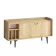 Sapphire Oak Console - 150x80x40 cm - Antibakteerinen, Helppo Koota, 100% Melamiinipinnoitettu Lastulevy - Huonekalut - 8683342978828 - 4