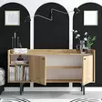 Sapphire Oak Console - 150x80x40 cm - Antibakteerinen, Helppo Koota, 100% Melamiinipinnoitettu Lastulevy - Huonekalut - 8683342978828 - 2