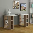 Moderni Opiskelupöytä - Valkoinen Tammi, 100% Melamiinipinnoitettu, 140x75x60 cm, Kestävä ja Tyylikäs Työtila - Työpöydät - 8681875277128 - 1