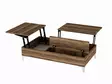 Walnut-sävyinen sohvapöytä - 100% melamiinipinnoitettu lastulevy, 18mm paksuus, 121x28x69,2cm, avattava 153,6x51,7x101cm - Sohvapöydät - 8681181852378 - 4