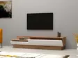 TV-taso, Atlantic Pine White, 160x35x35 cm, 100% melamiinipinnoitettu, useita hyllyjä, lisäsäilytystilaa, skandinaavinen tyyli - TV-tasot - 8682870286498 - 2