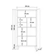 Kirjahylly Atlantic Pine - 100% Melamiinipinnoitettu Lastulevy, 18 mm, Puujalat, UV-pinnoite, 80x155x36 cm - Kirjahyllyt - 8681875322958 - 6