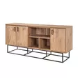 Atlantic Pine Black Console - Moderni ja Kestävä Säilytysratkaisu, 180x80x40 cm, Metalli- ja Melamiinipinnoite -  - 19-19-8681875315868 - 2
