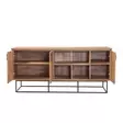 Atlantic Pine Black Console - Moderni ja Kestävä Säilytysratkaisu, 180x80x40 cm, Metalli- ja Melamiinipinnoite -  - 19-19-8681875315868 - 4