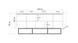 Atlantic Pine Black Console - Moderni ja Kestävä Säilytysratkaisu, 180x80x40 cm, Metalli- ja Melamiinipinnoite -  - 19-19-8681875315868 - 5