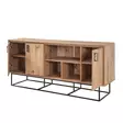 Atlantic Pine Black Console - Moderni ja Kestävä Säilytysratkaisu, 180x80x40 cm, Metalli- ja Melamiinipinnoite -  - 19-19-8681875315868 - 3