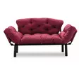 2-istuttava vuodesohva, kastanjanruskea, 155 cm leveä, 80 cm korkea, 70 cm syvä, kestävä, mukava, monikäyttöinen - - 19-19-8681875569438 - 4