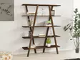 Walnut Kirjahylly - 100% Mäntyä, 115x144x29,5 cm, Useita Hyllyjä, Kiinnitettävä Seinä, Lisäsäilytystila, Kestävä - Kirjahyllyt - 8681875207118 - 1