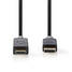 DisplayPort kaapeli | DisplayPort uros | HDMI liitin | 4K@30Hz | Kullattu | 2.00 m | Pyöreä | PVC | Antrasiitti | Laatikko - Tietokone ja verkko - 5412810263868 - 5