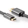 High Speed HDMI Kaapeli Ethernet | HDMI liitin | HDMI Mini | 4K@60Hz | 18 Gbps | 2.00 m | Pyöreä | Puuvilla | Antrasiitti / Gun Metal Harmaa | Laatikko kannella ja ikkunalla - HDMI-kaapelit - 5412810319558 - 45