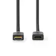 High Speed HDMI Kaapeli Ethernet | HDMI liitin | HDMI Ulostulo | 4K@60Hz | ARC | 18 Gbps | 2.00 m | Pyöreä | PVC | Antrasiitti | Laatikko - HDMI-kaapelit - 5412810412488 - 10