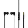 Langalliset Kuulokkeet | 3.5 mm | Kaapelin pituus: 1.20 m | Sisäänrakennettu mikrofoni | Äänenvoimakkuuden Säätö | Hopea / Musta - Nappikuulokkeet - 5412810304738 - 1