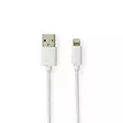 Lightning Kaapeli | USB 2.0 | Apple Lightning 8-Pin | USB-A Uros | 480 Mbps | Kullattu | 1.00 m | Pyöreä | PVC | Harmaa / Valkoinen | Laatikko - Lightning-kaapelit - 5412810264308 - 30