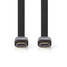 High Speed HDMI Kaapeli Ethernet | HDMI liitin | HDMI liitin | 4K@30Hz | 10.2 Gbps | 3.00 m | Litteä | PVC | Musta | Kirjekuori - HDMI-kaapelit - 5412810264728 - 5