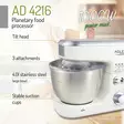 Monitoimikone Adler 4 L 1000W valkoinen Planetaarinen sekoitusjärjestelmä - - 19-19-5902934834278 - 18