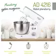 Monitoimikone Adler 4 L 1000W valkoinen Planetaarinen sekoitusjärjestelmä - - 19-19-5902934834278 - 16