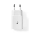 Seinälaturi | 12 W | 1x 2.4 A A | Lähtöliitäntöjen määrä: 1 | USB-A | Kaapeli ei sisälly | Single Voltage Output | Valkoinen - Verkkolaturit - 5412810329908 - 30