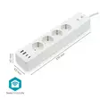 SmartLife Jatkojohto | Wi-Fi | 2x USB-A / 2x USB-C / 4x plug with earth contact (CEE 7/3) | 16.0 A | 3680 W | 2.00 m | 0 - 55 °C | Android / IOS | Valkoinen - Älypistorasiat - 5412810448388 - 55