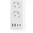 SmartLife Jatkojohto | Wi-Fi | 2x USB-A / 2x USB-C / 4x plug with earth contact (CEE 7/3) | 16.0 A | 3680 W | 2.00 m | 0 - 55 °C | Android / IOS | Valkoinen - Älypistorasiat - 5412810448388 - 45