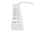 SmartLife Jatkojohto | Wi-Fi | 2x USB-A / 2x USB-C / 4x plug with earth contact (CEE 7/3) | 16.0 A | 3680 W | 2.00 m | 0 - 55 °C | Android / IOS | Valkoinen - Älypistorasiat - 5412810448388 - 10