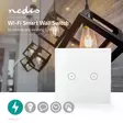 SmartLife Seinäkytkin | kaksois | Seinäkiinnitys | 1000 W | Android / IOS | Lasi | Valkoinen - Kytkimet - 5412810271788 - 5