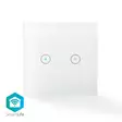 SmartLife Seinäkytkin | kaksois | Seinäkiinnitys | 1000 W | Android / IOS | Lasi | Valkoinen - Kytkimet - 5412810271788 - 1