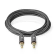 Stereoäänikaapeli | 3.5 mm uros | 3.5 mm uros | Kullattu | 5.00 m | Pyöreä | Gun Metal Harmaa / Harmaa | Laatikko kannella ja ikkunalla - Audiokaapelit - 5412810318988 - 11