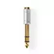 Stereoäänisovitin | 6.35 mm uros | 3.5 mm naaras | Kullattu | Suora | Metalli | Hopea | 1 kpl | Laatikko - Audioadapterit - 5412810314058 - 1