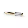 Stereoäänisovitin | 6.35 mm uros | 3.5 mm naaras | Kullattu | Suora | Metalli | Hopea | 1 kpl | Laatikko - Audioadapterit - 5412810314058 - 40