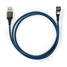 USB kaapeli | USB 2.0 | Apple Lightning 8-Pin | USB-A Uros | 12 W | 480 Mbps | Niklattu | 1.00 m | Pyöreä | Nailon / Punottu | Musta / Sininen | Laatikko kannella ja ikkunalla - Pelituotteet - 5412810326808 - 12