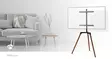 TV Lattiajalusta | 50 - 65 " | Maksimi tuettu näytön paino: 35 kg | Skandinaavinen Design | Käänneltävä | Kaatumisenesto-lenkki | Pikalukko | Alumiini / Teräs | Musta - TV telineet - 5412810328888 - 90