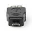 USB Mikro-B Sovitin | USB 2.0 | USB Micro-B Uros | USB-A Naaras | 480 Mbps | Niklattu | PVC | Musta | Blister - Tietokone ja verkko - 5412810289028 - 3