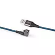 USB kaapeli | USB 2.0 | Apple Lightning 8-Pin | USB-A Uros | 12 W | 480 Mbps | Niklattu | 1.00 m | Pyöreä | Nailon / Punottu | Musta / Sininen | Laatikko kannella ja ikkunalla - Pelituotteet - 5412810326808 - 40