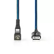 USB kaapeli | USB 2.0 | Apple Lightning 8-Pin | USB-A Uros | 12 W | 480 Mbps | Niklattu | 1.00 m | Pyöreä | Nailon / Punottu | Musta / Sininen | Laatikko kannella ja ikkunalla - Pelituotteet - 5412810326808 - 10
