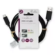USB kaapeli | USB 2.0 | USB-A Uros | USB-C Uros | 15 W | 480 Mbps | Niklattu | 2.00 m | Pyöreä | PVC | Musta | Label - Tietokone ja verkko - 5412810421688 - 66