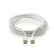 USB kaapeli | USB 3.2 Gen 2 | USB-C Uros | USB-C Uros | 100 W | 4K@60Hz | 10 Gbps | Kullattu | 1.00 m | Pyöreä | Nailon / Punottu | Alumiini | Laatikko kannella ja ikkunalla - Tietokone ja verkko - 5412810262908 - 10