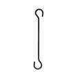 Verdola 30cm musta ripustuskoukku 4kpl - Koukut ja ripustimet - 6438014345178 - 1