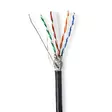 CAT6 verkkokaapelin rulla | Solid | S/FTP | CCA | 305 m | Ulkokäyttöinen | Pyöreä | PE | Musta | Vetolaatikko - Tietokone ja verkko - 5412810402038 - 10