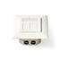 Verkon seinärasia | Flush Mount | 2-Porttinen port(s) | CAT6a | Suora | Naaras | Kullattu | PVC | Valkoinen | Kirjekuori - Tietokone ja verkko - 5412810331048 - 5