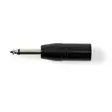 XLR adapteri | XLR 3-Pin uros | 6.35 mm uros | Niklattu | Suora | Metalli | Musta | 1 kpl | Muovipussi - Audioadapterit - 5412810296248 - 1