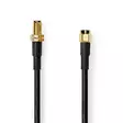Antennikaapeli | SMA uros | SMA naaras | Kullattu | 50 Ohm | Tuplasuojattu | 5.00 m | Pyöreä | PVC | Musta | Label - Antennikaapelit - 5412810451708 - 1