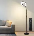 Lattialamppu 12W Saranda musta Led Energie - Himmennettävä, kaukosäätimellä - Lattia- ja pöytävalaisimet - 6418536031308 - 2