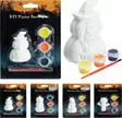 Halloween diy maalaussetti 5 osaa – lasten askartelupakkaus kipsihahmoilla, maaleilla ja siveltimellä - Juhlakoristeet - 8721037439138 - 1