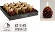 Led kynttilä käpy 7?cm ruskea – lämmin valkoinen valo, ajastin 6/18?h, luonnollinen tunnelmavalo - Kynttilät ja lyhdyt - 8721037671958 - 1