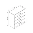 Anthracite Dresser - Tyylikäs ja Kestävä Säilytysratkaisu Makuuhuoneeseen, 100% Melamiinipinnoitettu, 90x100x47 cm - - 19-19-8684282259428 - 9