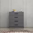 Anthracite Dresser - Tyylikäs ja Kestävä Säilytysratkaisu Makuuhuoneeseen, 100% Melamiinipinnoitettu, 90x100x47 cm - - 19-19-8684282259428 - 5
