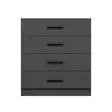 Anthracite Dresser - Tyylikäs ja Kestävä Säilytysratkaisu Makuuhuoneeseen, 100% Melamiinipinnoitettu, 90x100x47 cm - - 19-19-8684282259428 - 1