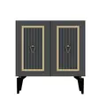 Anthracite Gold Konsoli - 100% Melamiinipinnoitettu Lastulevy, 18mm, Koko: L75 K79 S40, Jalkakorkeus 19cm, 1 Paketti - - 19-19-8683742835868 - 9