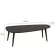 Anthracite sohvapöytä - Laadukas Mänty- ja Pyökkirakenne, 115x38x50 cm, Tyylikäs ja Kestävä Huonekalu - Sohvapöydät - 8683742112068 - 10